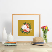 Load image into Gallery viewer, Florals on Mustard - Indigo Eleven Design