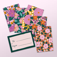 Load image into Gallery viewer, various floral design gift tags made in nz