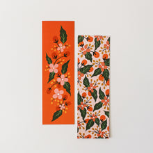 Load image into Gallery viewer, floral bookmarks blush and coral - paper goods made in new zealand